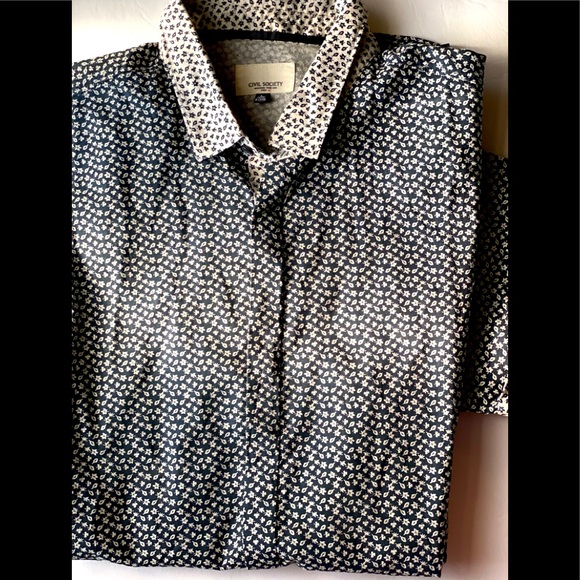 ** SOLD ** Civil Society-Print Black with Off-White - Picture 2 of 4